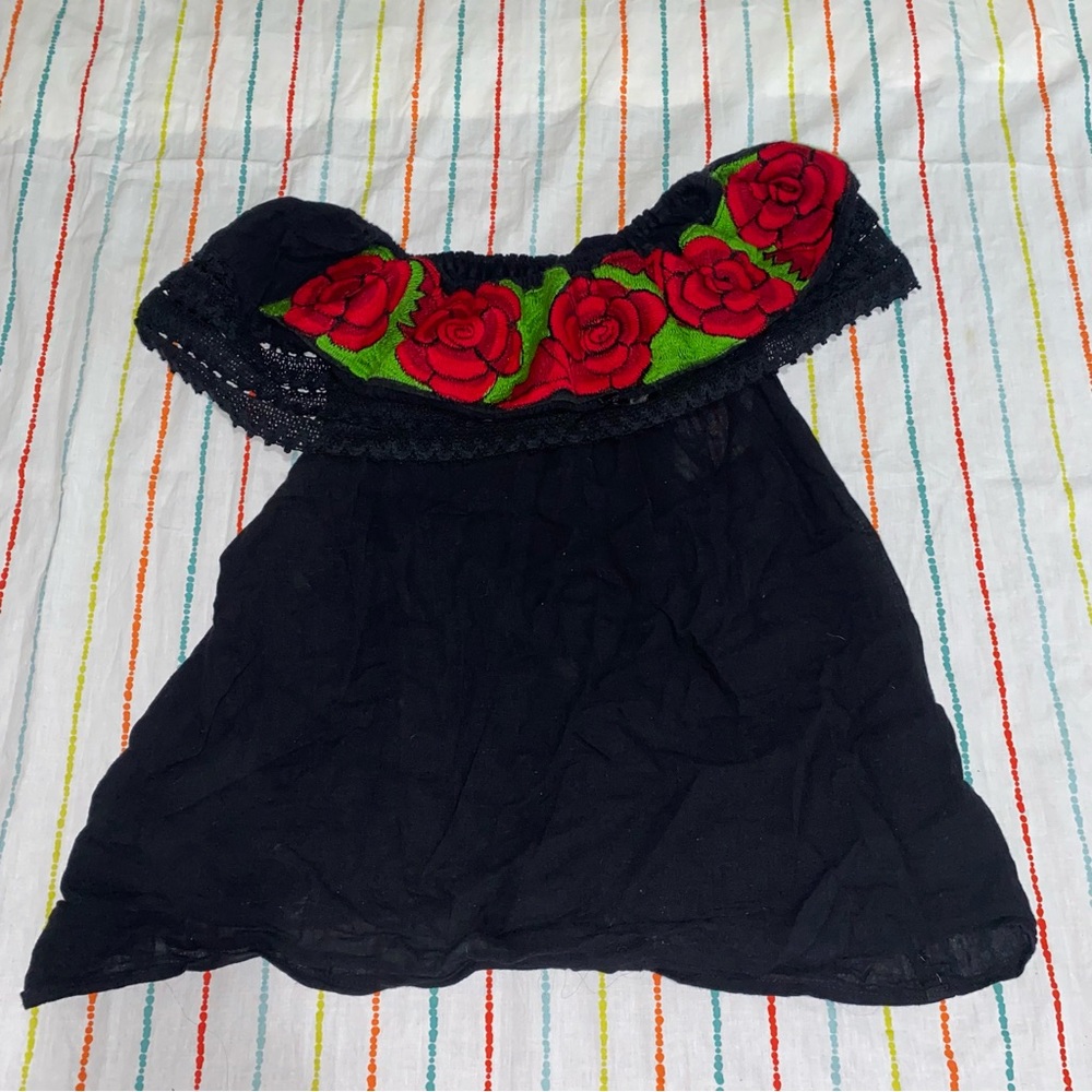Mexican floral off the shoulder top